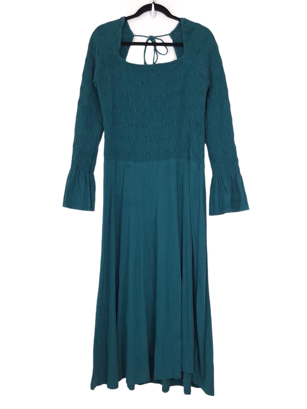 Free People Free-Est smocked midi dress long sleeve boho beach festival vacation
